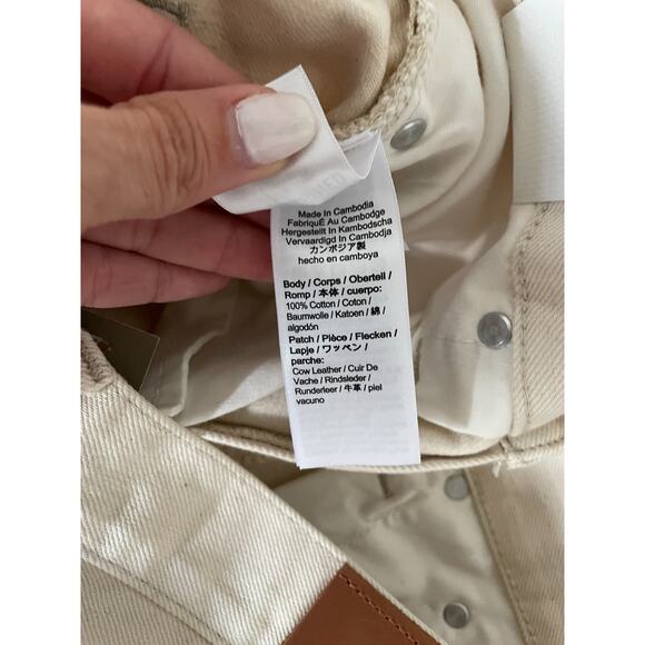 J. Crew High Rise Slouchy Boyfriend Denim Jeans Bone Cream Size 24 NEW - Picture 7 of 9